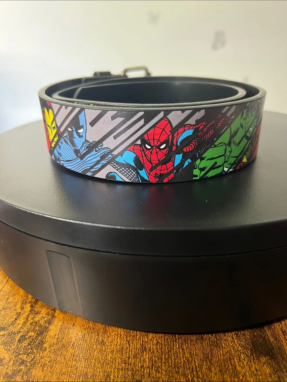 Marvel Spider-Man & Hulk Kids Black Graphic Belt